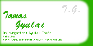 tamas gyulai business card